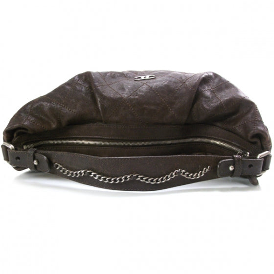 Chanel Caviar Outdoor Ligne Hobo Brown 6 of 12