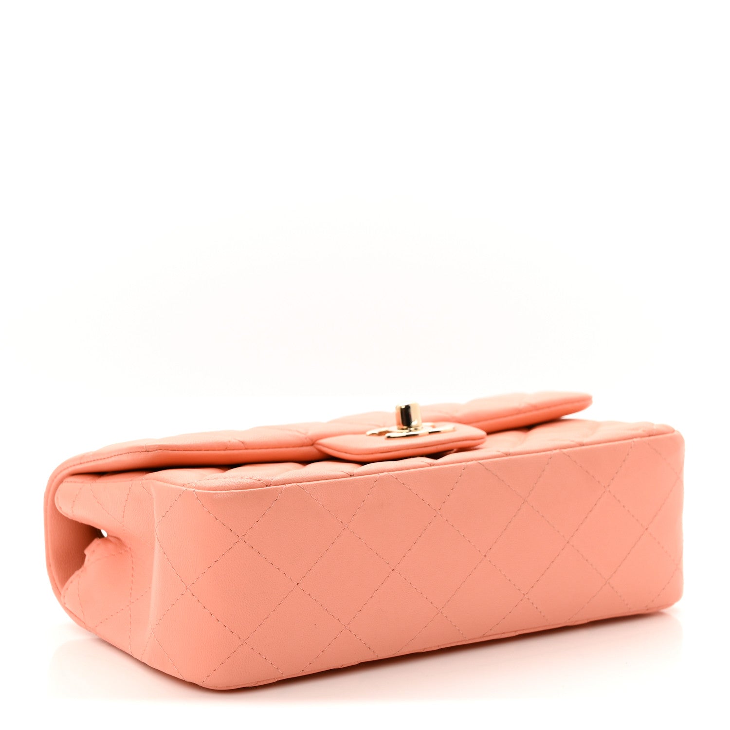Chanel Lambskin Quilted Mini Rectangular Flap Light Pink 4 of 10
