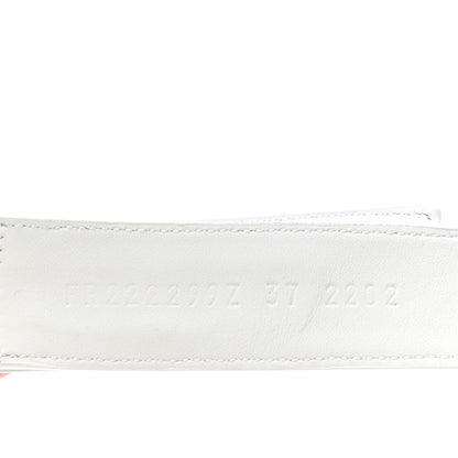 Hermes Calfskin Womens Chypre Sandals 37 White 8 of 9