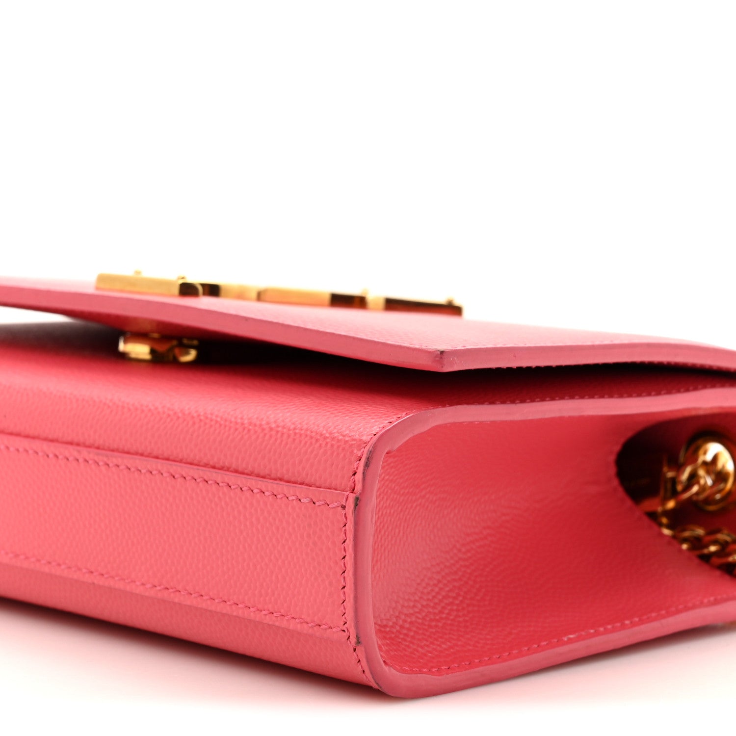 Saint Laurent Grain De Poudre Small Monogram Kate Satchel Rose Clair 9 of 14