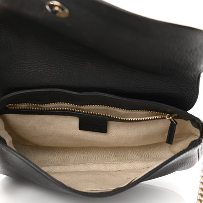 Gucci Pebbled Calfskin Medium Soho Flap Crossbody Black 5 of 14