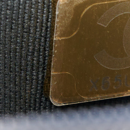 Chanel Metallic Lambskin Wallet On Chain WOC Dark Blue 8 of 12
