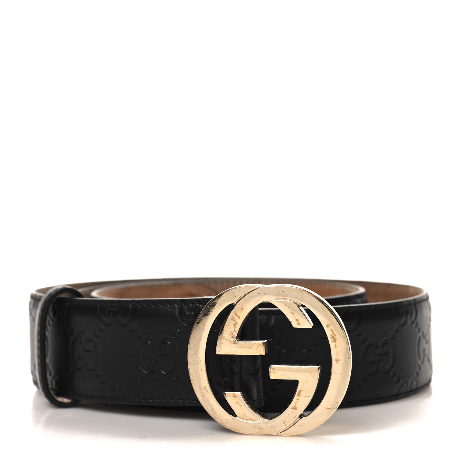 Gucci Guccissima Interlocking G 37mm Belt 95 38 Black 1 of 5