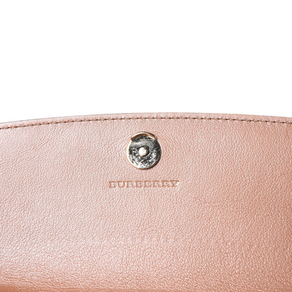 Burberry Calfskin Horseferry Check Henley Wallet On Chain Tan 6 of 11