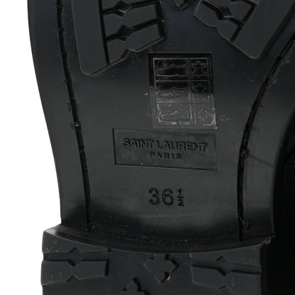 Saint Laurent Kangaroo Calfskin Embossed Army 20 Strap Boots 36.5 Black 8 of 9