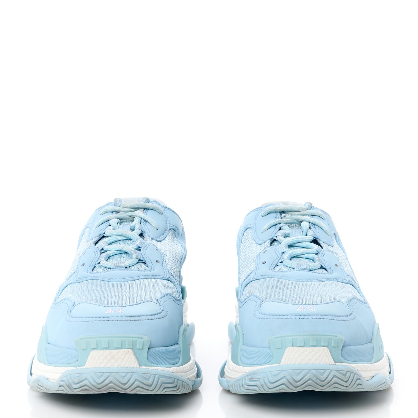 Fabric Mesh Mens Triple S Sneakers 44 Light Bleu White
