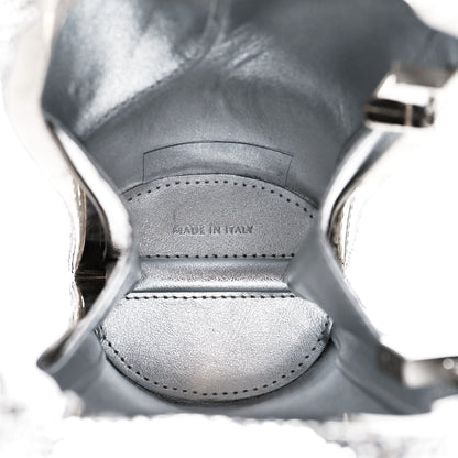 Judith Leiber Swarovski Crystal War And Peace Minaudiere Clutch Silver 5 of 16