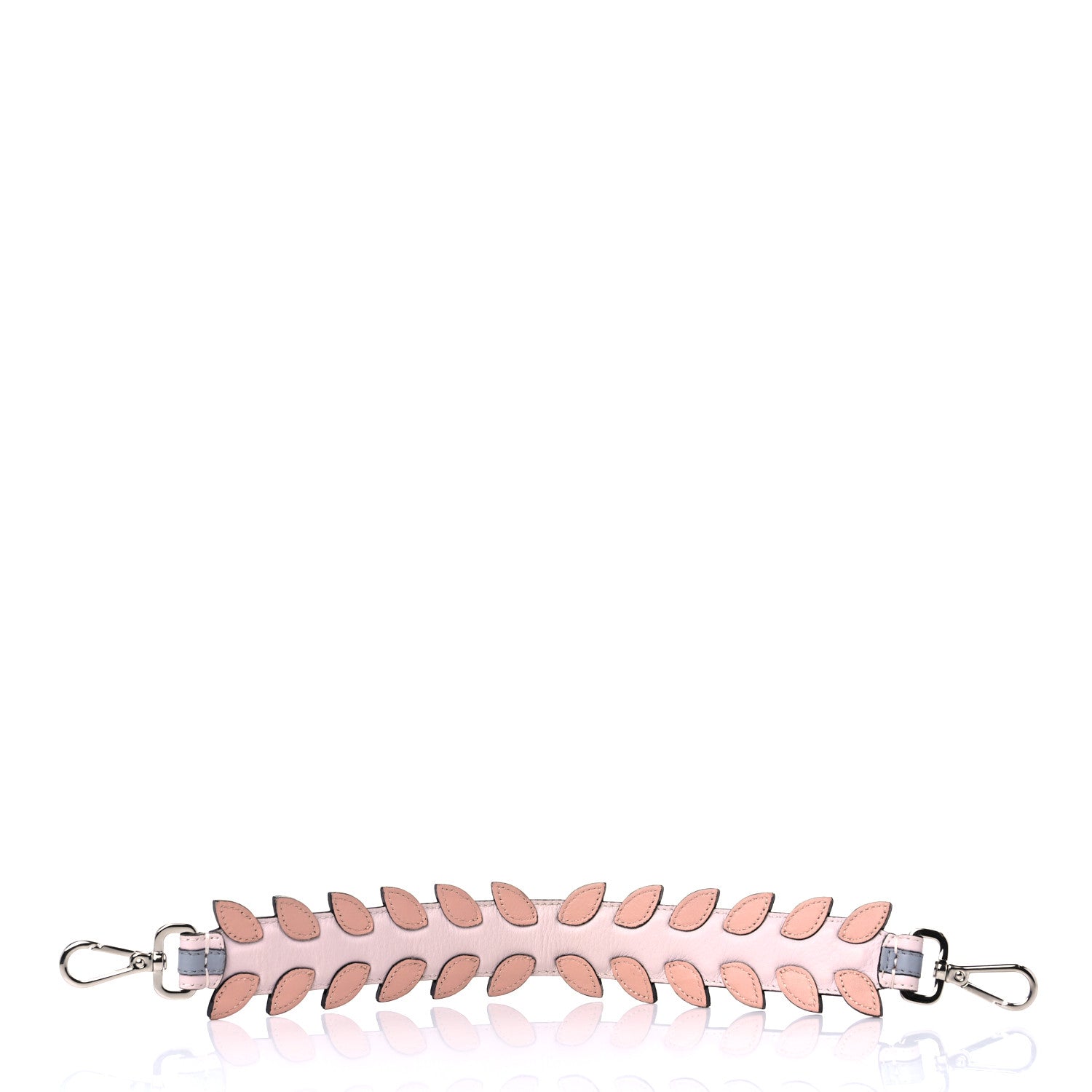 Fendi Calfskin Leaf Mini Strap You Pink Multicolor 2 of 3