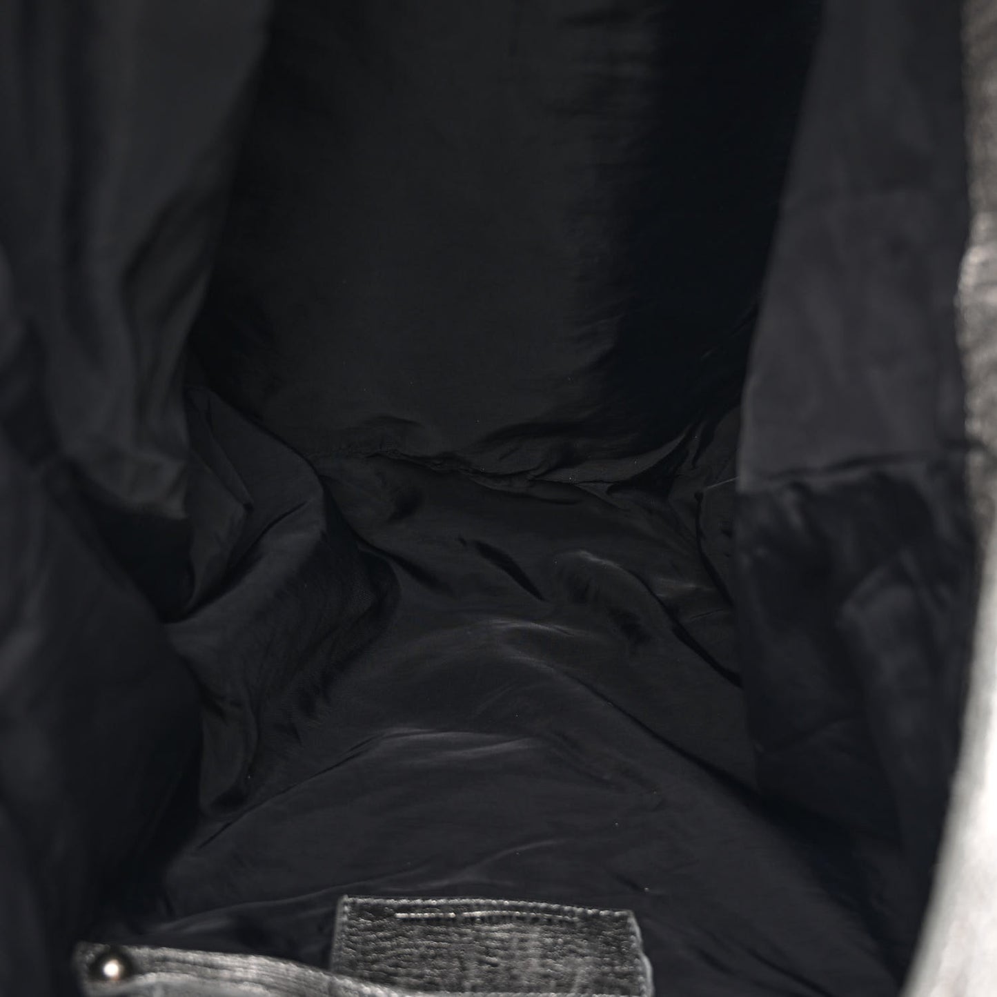 Metallic Pleated Calfskin Hilary Tote Silver