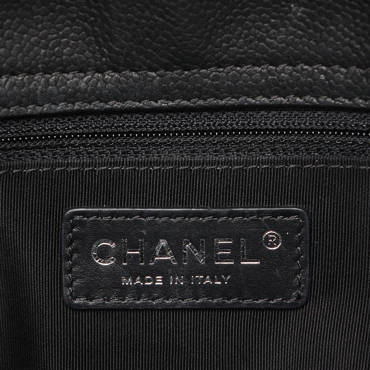 Chanel Caviar Quilted Medium Rock In Rome Tote Black 7 of 9