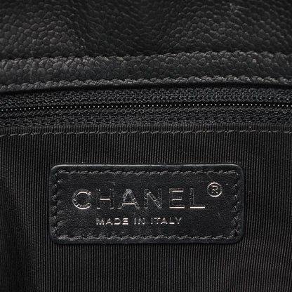 Chanel Caviar Quilted Medium Rock In Rome Tote Black 7 of 9