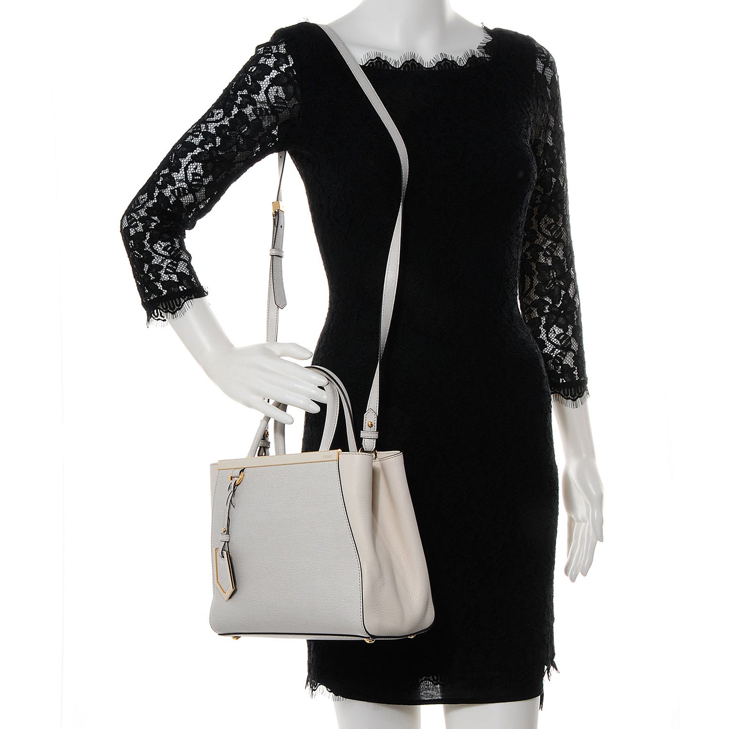 Vitello Elite Flamingo Petite 2Jours Tote Latte Bianco