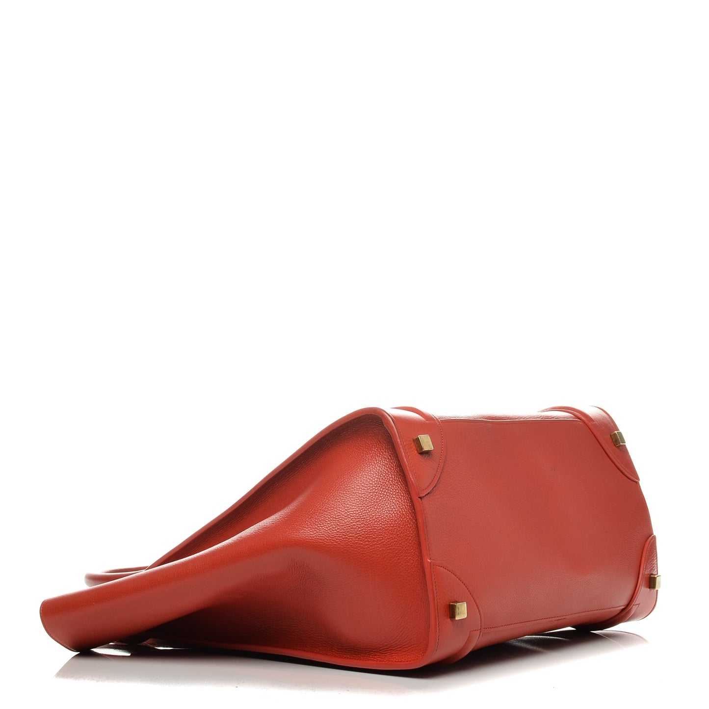 Drummed Calfskin Mini Luggage Coquelicot