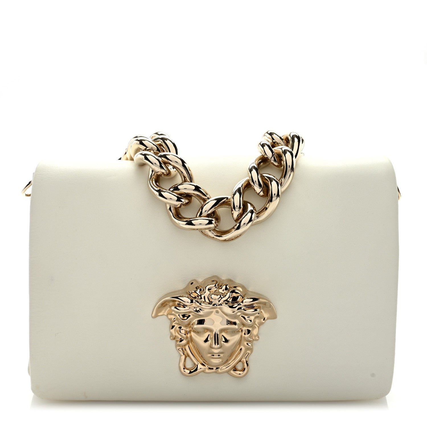 Versace Nappa Palazzo Sultan Shoulder Bag White 1 of 8
