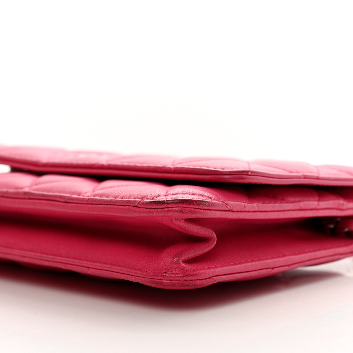 Chanel Lambskin Quilted Wallet On Chain WOC Pink 11 of 14