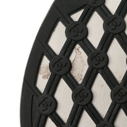 Chanel Fabric Logo Sneakers 37 White 10 of 11
