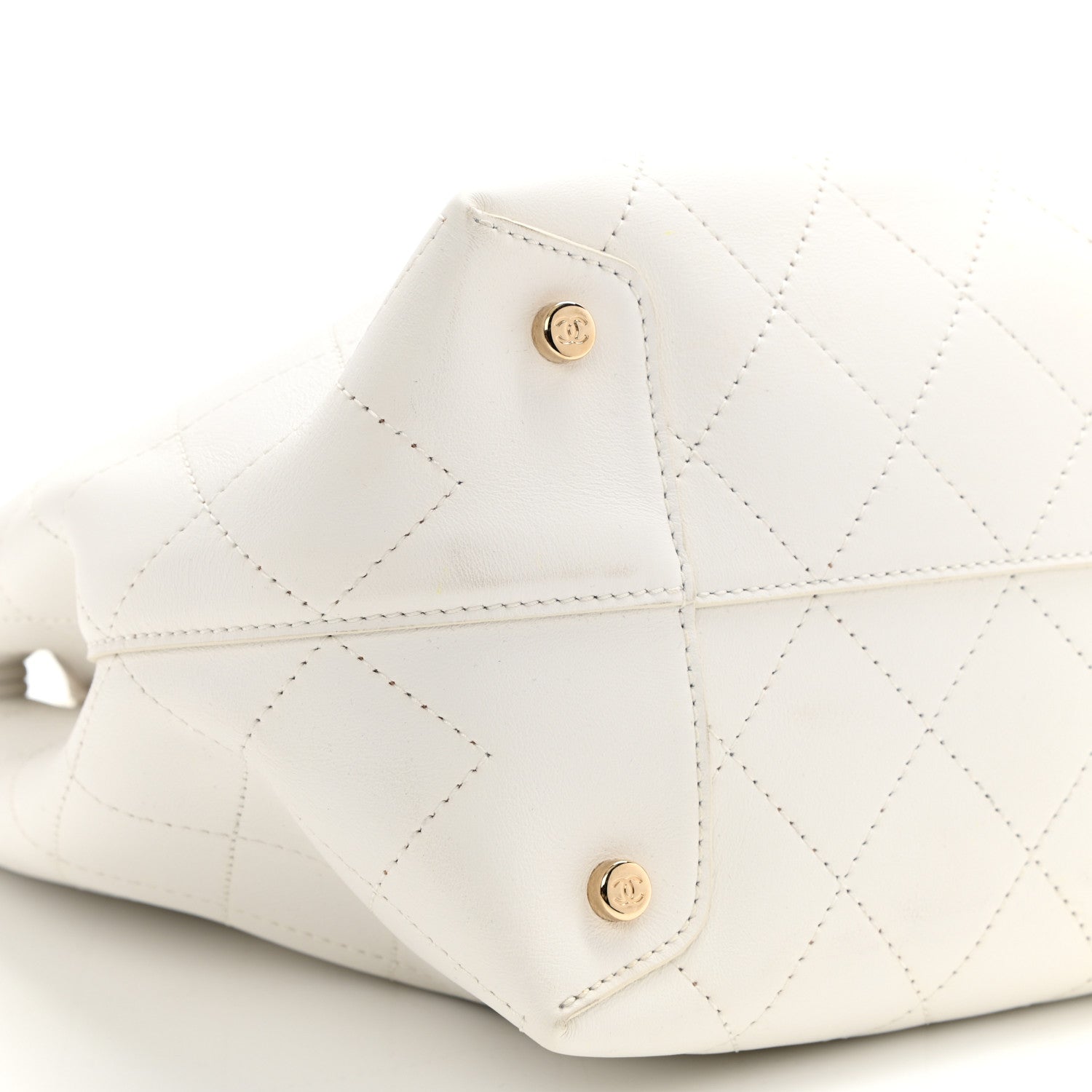 Chanel Calfskin Large Serial Shopper Tote White 9 of 10