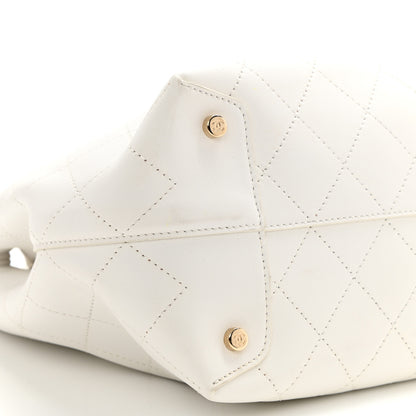 Chanel Calfskin Large Serial Shopper Tote White 9 of 10