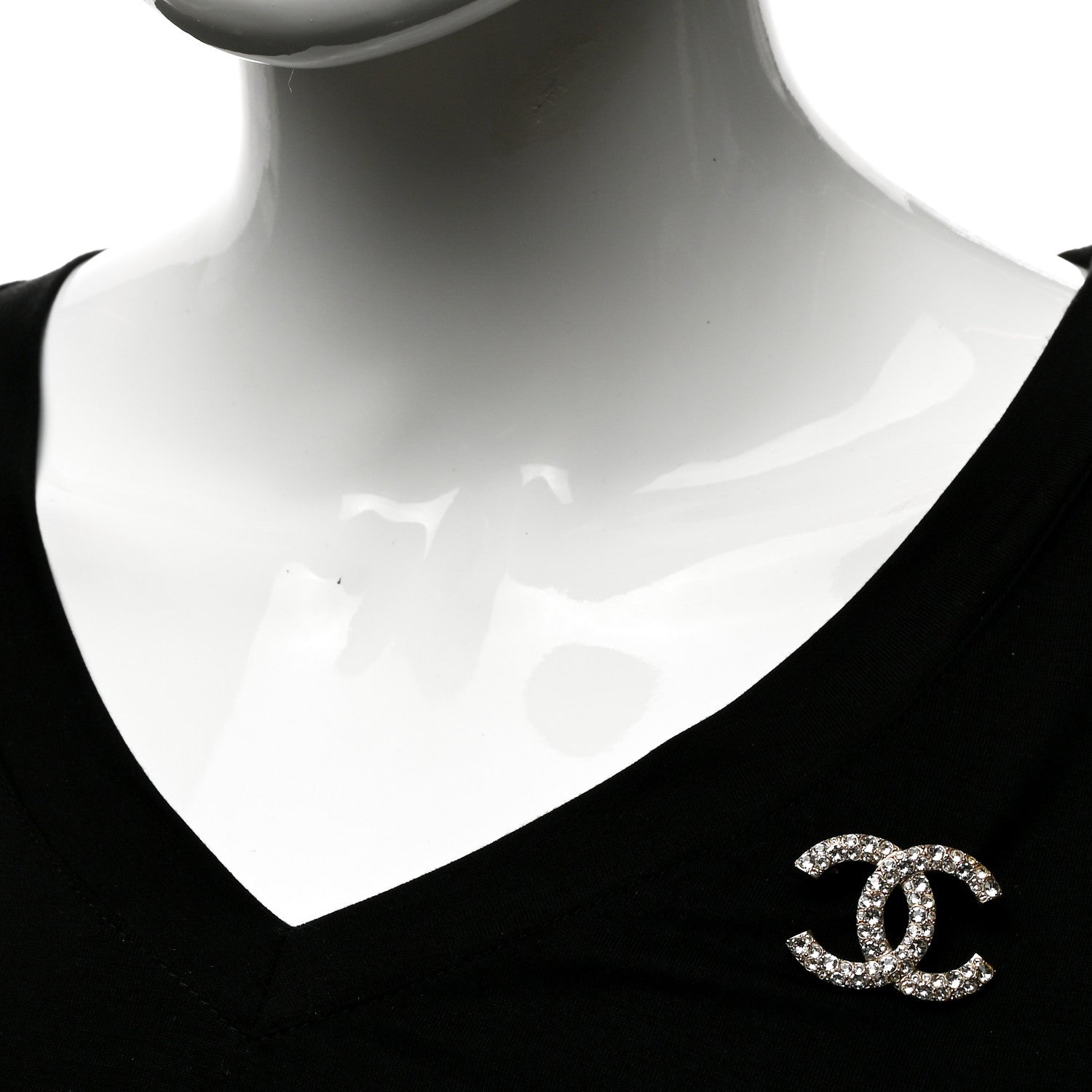 Chanel Crystal Palais Garnier CC Brooch Gold 2 of 4