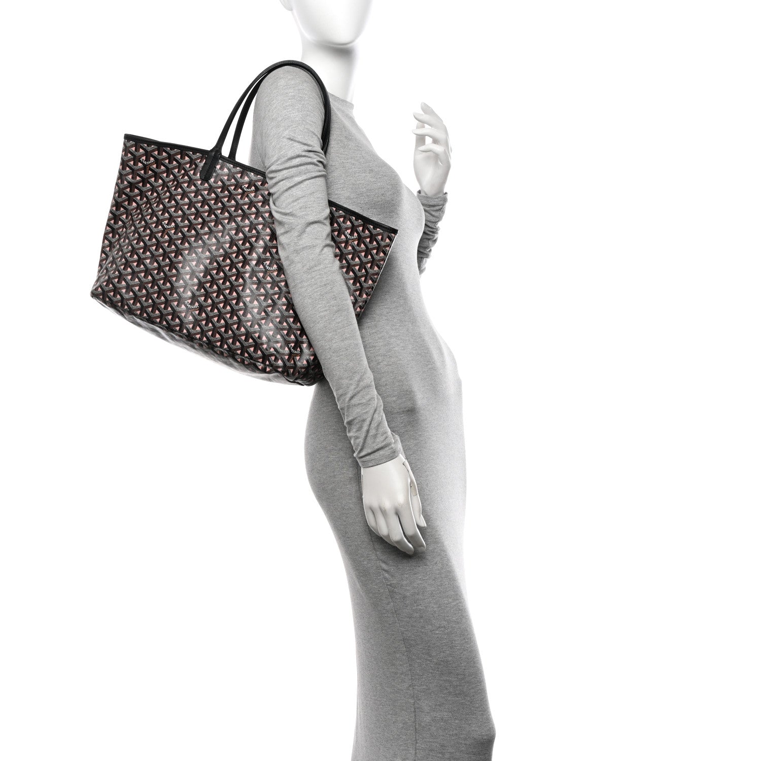 Goyard Goyardine Saint Louis Claire Voie PM Black Pink 2 of 12