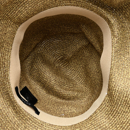 Gucci Woven Paper Yarn Floral Hat XL Beige White Multicolor 6 of 7