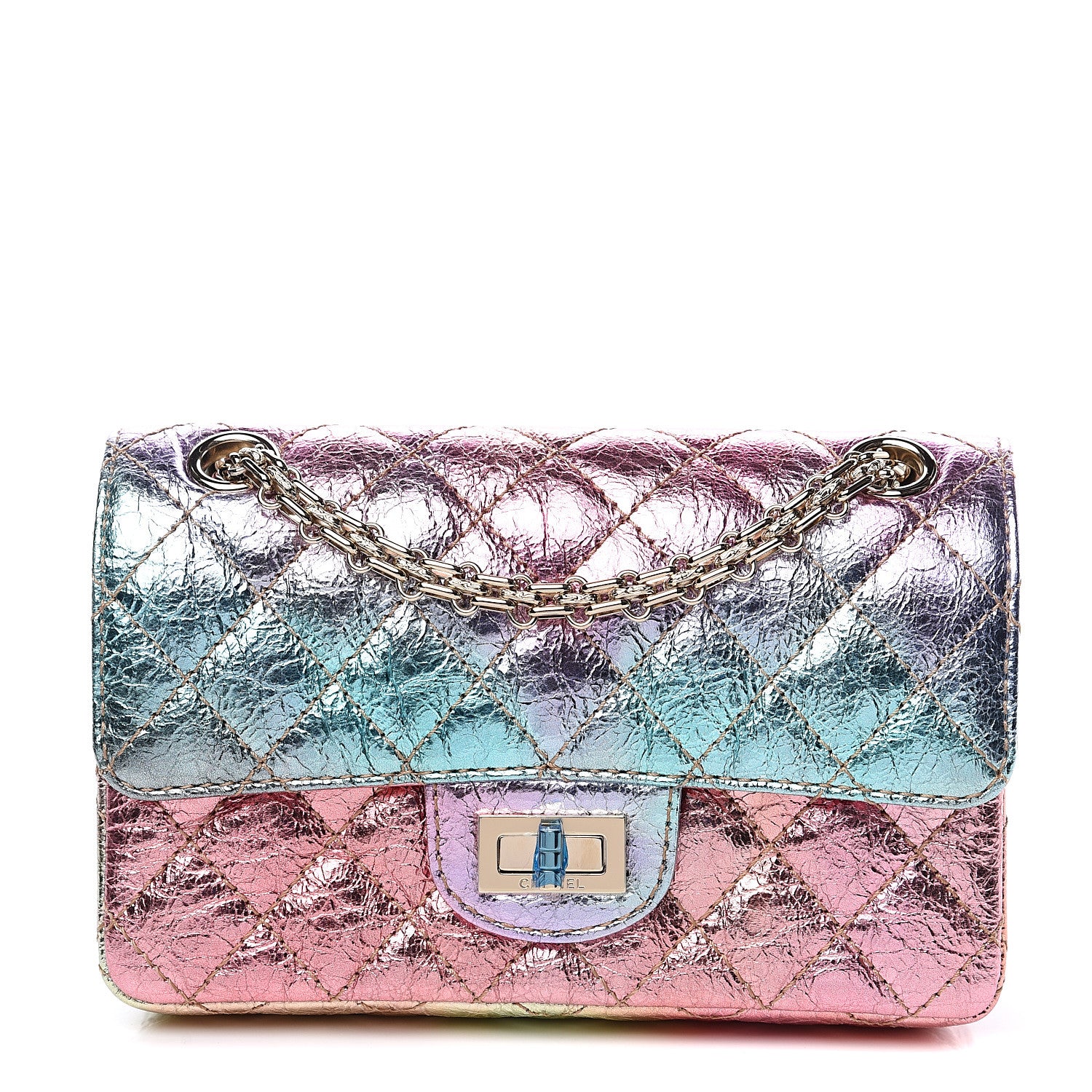 Chanel Metallic Goatskin Quilted Mini 2.55 Reissue Flap Multicolor 1 of 9