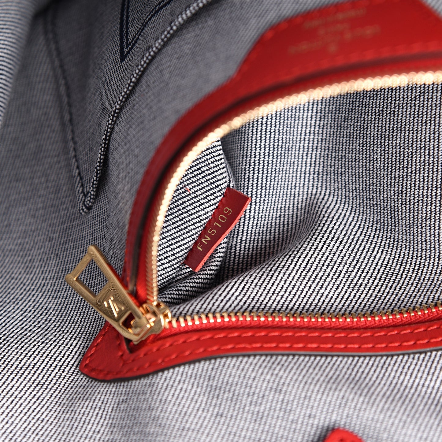 Denim Damier Monogram Onthego Blue Rouge