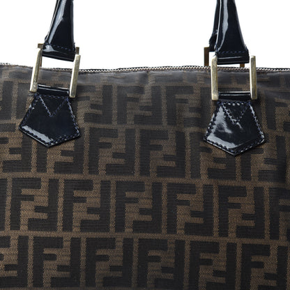 Fendi Zucca Patent Medium Chef Boston Tobacco Black 12 of 12