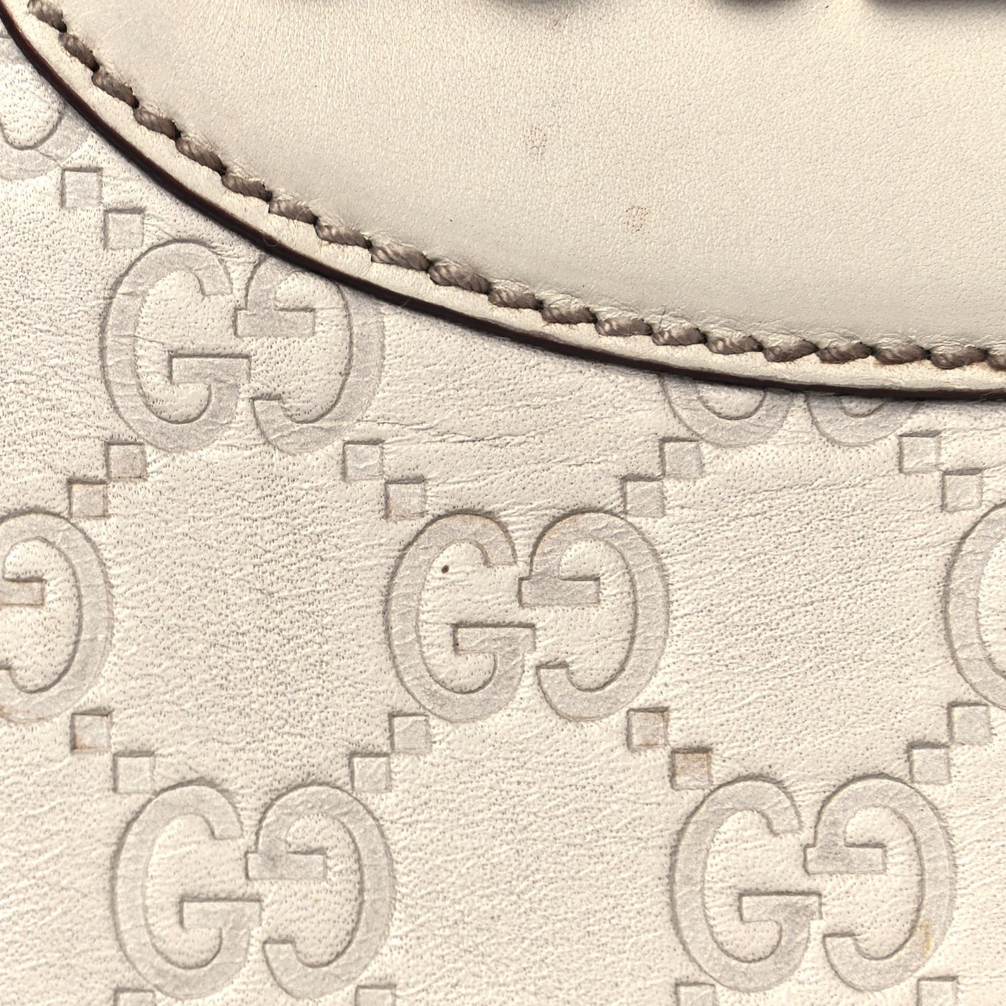Guccissima Medium Punch Top Handle Tote White