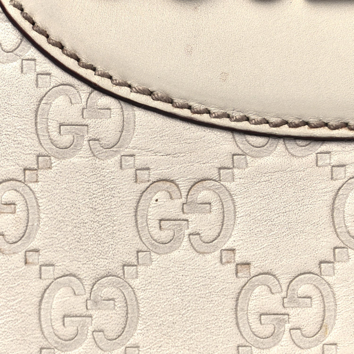 Gucci Guccissima Medium Punch Top Handle Tote White 13 of 16