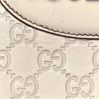 Gucci Guccissima Medium Punch Top Handle Tote White 13 of 16