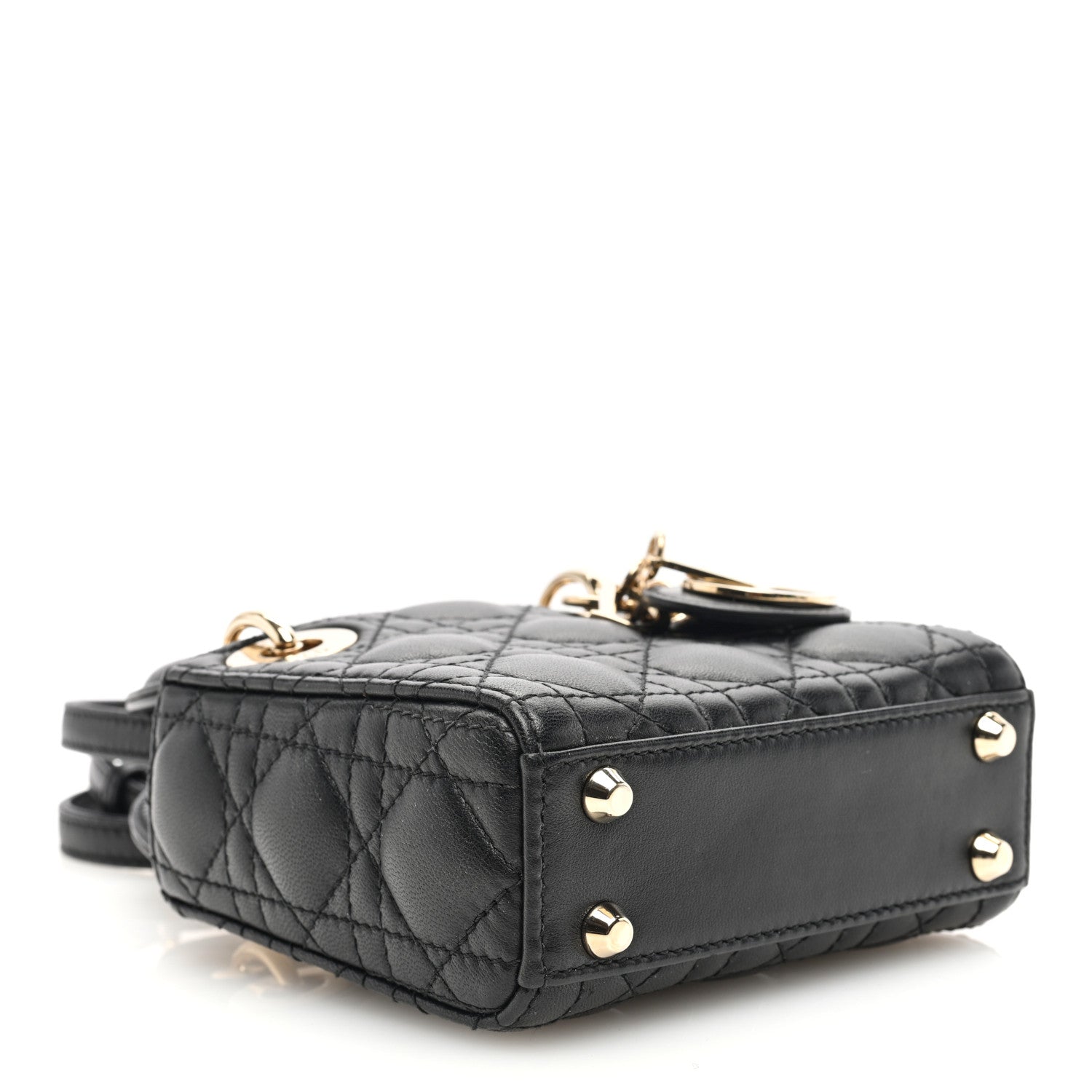 Christian Dior Lambskin Cannage Micro Lady Dior Black 4 of 9