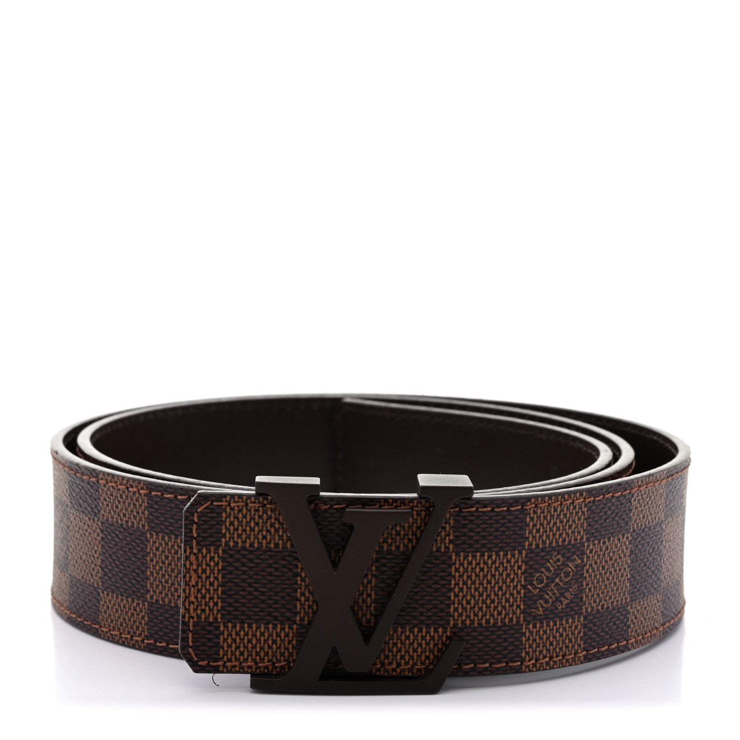 Louis Vuitton Damier Ebene 40mm LV Initiales Belt 1 of 7