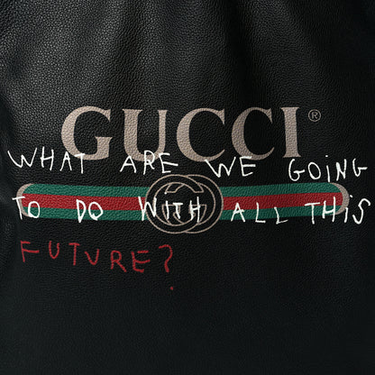 Gucci Calfskin Coco Capitan Logo Drawstring Backpack Black 8 of 10