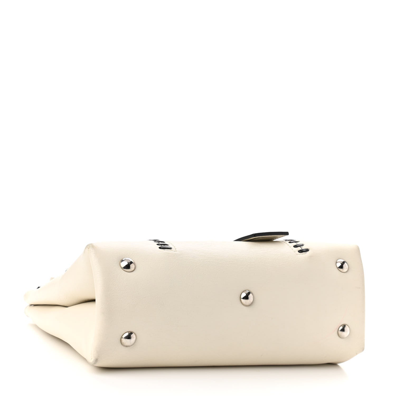 Alexander McQueen Calfskin Whipstitch Folk Tote White 4 of 20