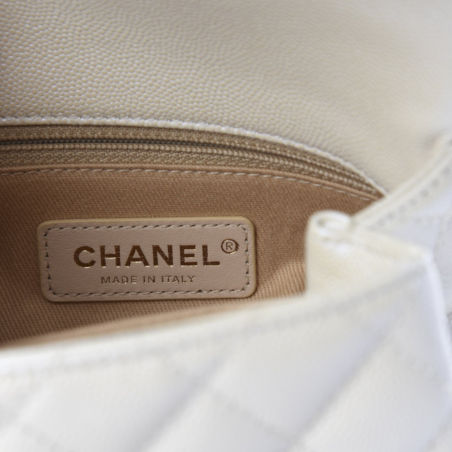 Chanel Iridescent Caviar Quilted Extra Mini Coco Handle Flap Ivory 7 of 10