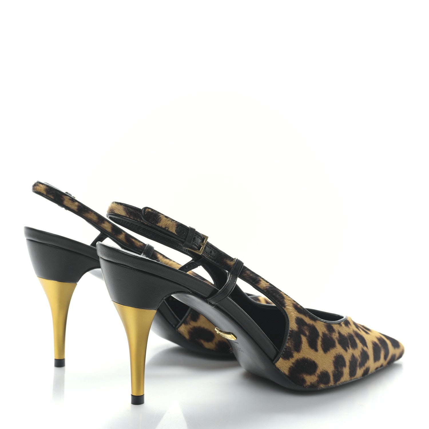 Gucci Calf Hair Leopard Print Priscilla 85 Pumps 39.5 Hazelnut 4 of 9