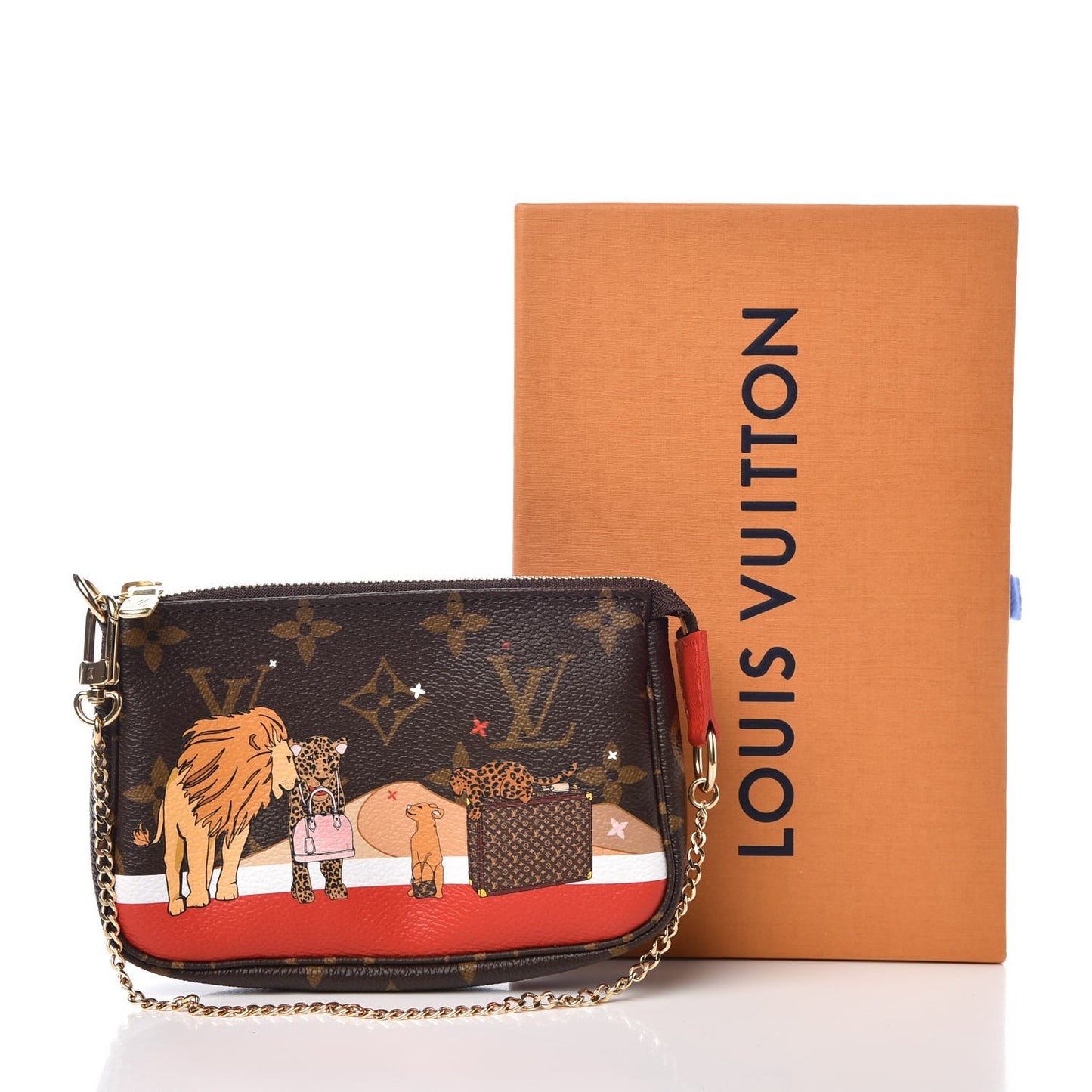 Monogram 2018 Christmas Animation Mini Cats Pochette Accessories