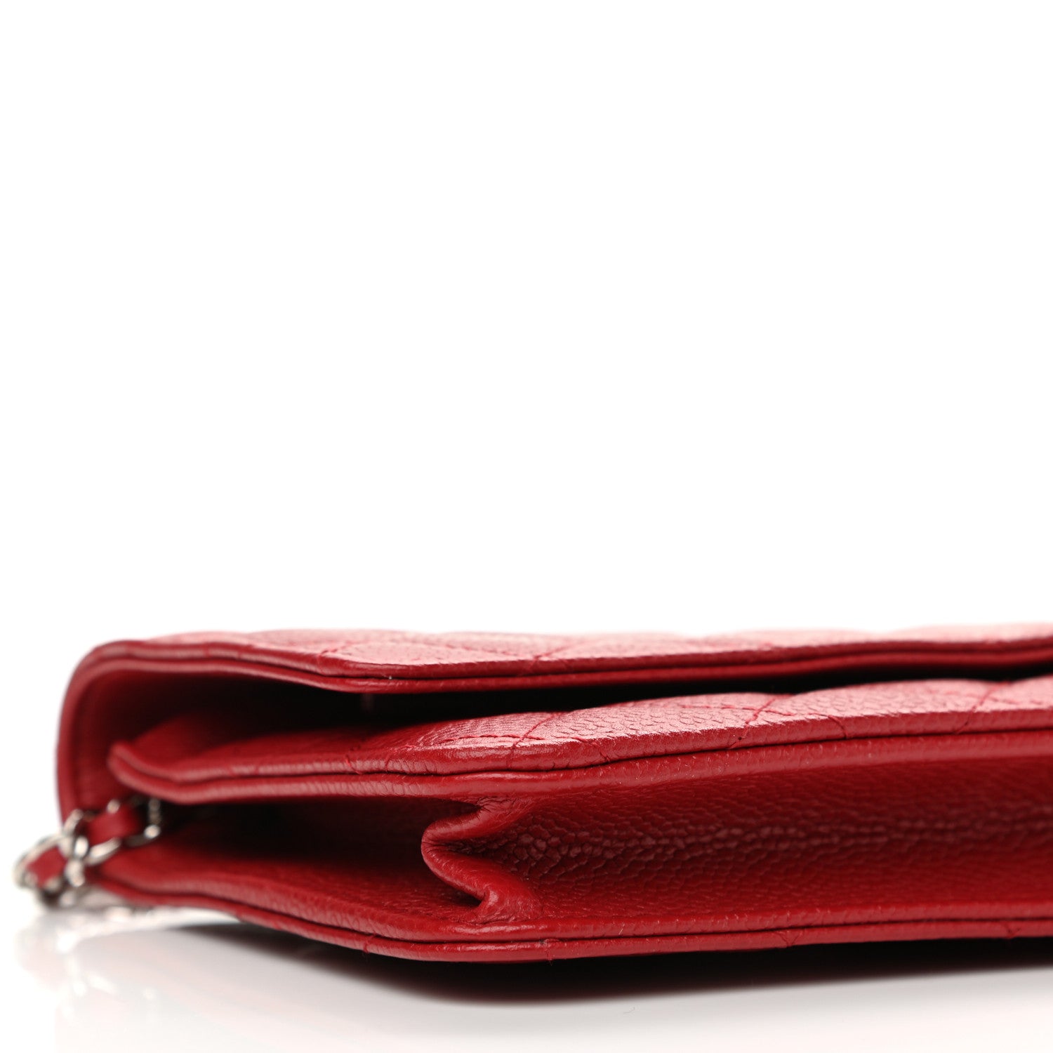 Chanel Caviar Quilted Wallet On Chain WOC Red 5 of 12
