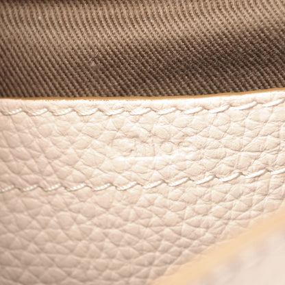 Chloe Calfskin Mini Marcie Round Crossbody Bag Abstract White 6 of 8