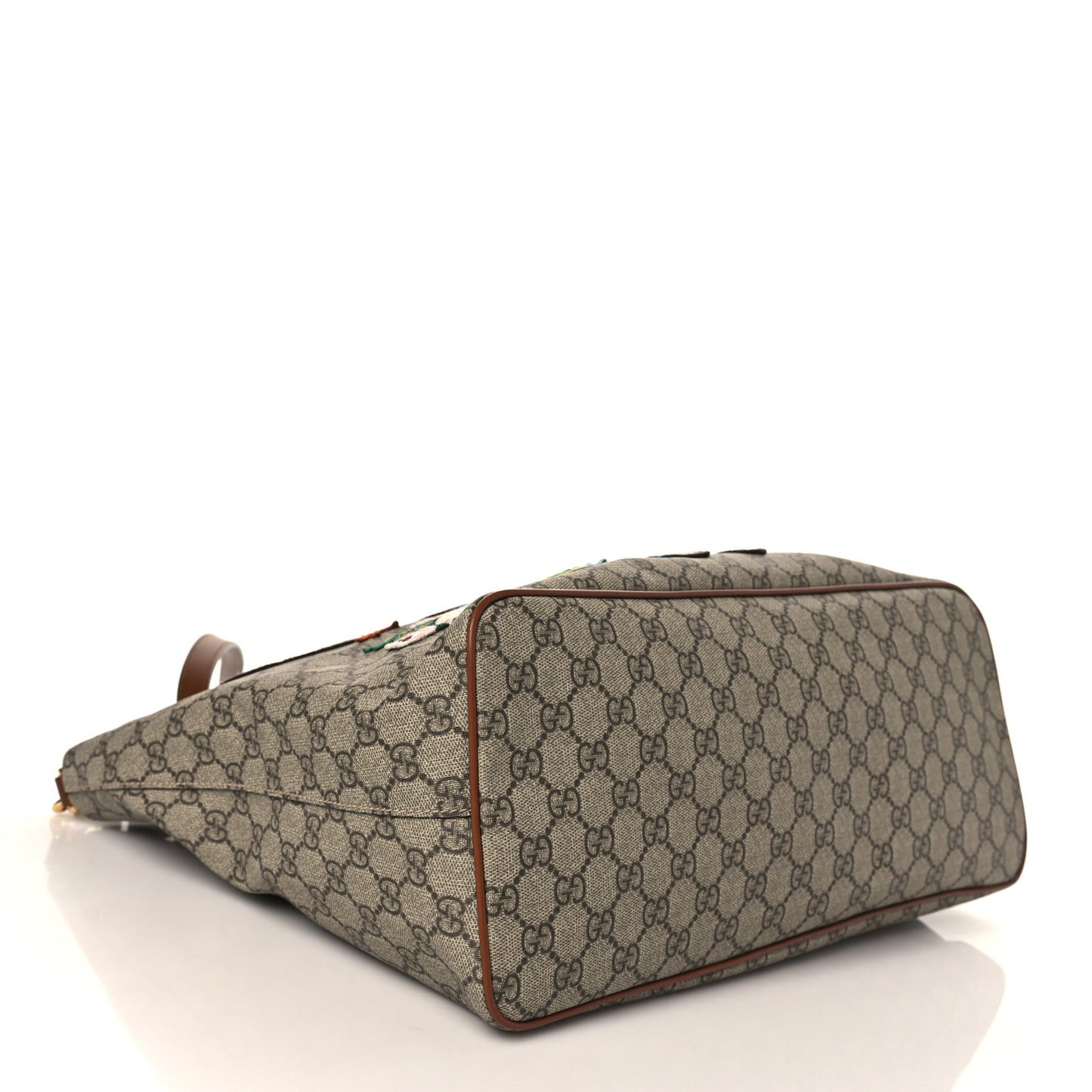 Soft GG Supreme Monogram Garden Collection Crossbody Tote Beige Tuscany