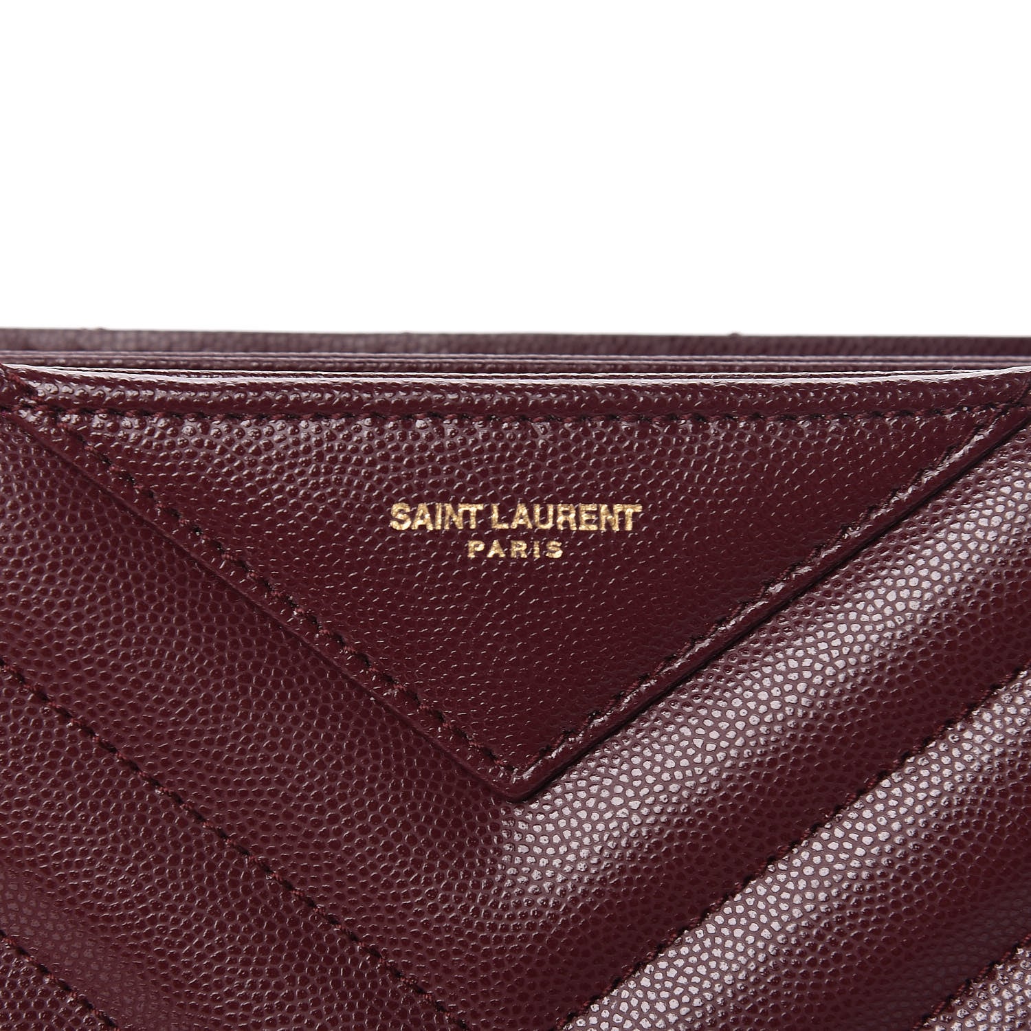 Saint Laurent Grain de Poudre Matelasse Chevron Small Tribeca Shopping Bag Garnet 9 of 10