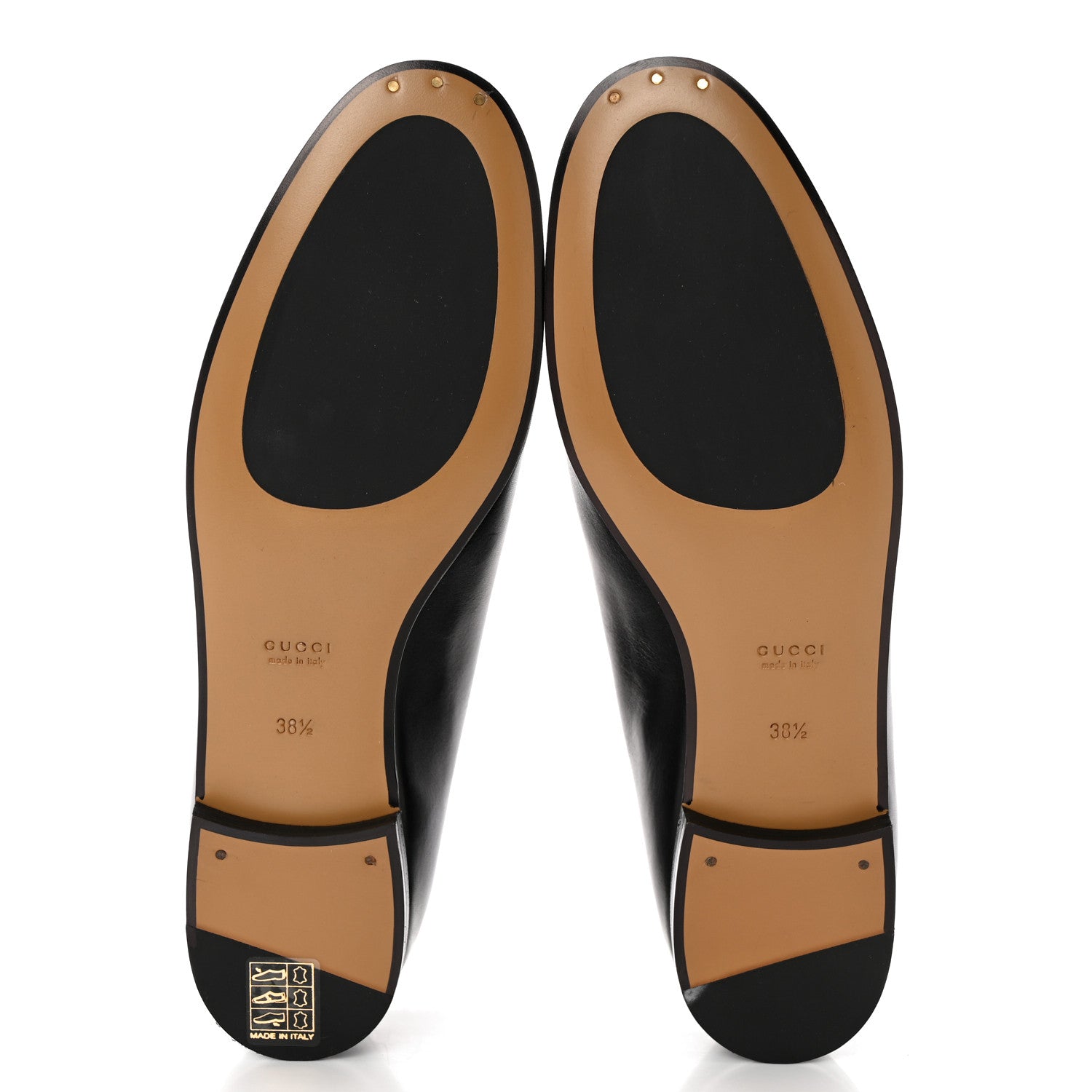 Gucci Calfskin Womens Jordaan Loafers 38.5 Black 5 of 12