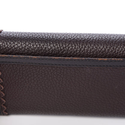 Burberry Grainy Calfskin Continental Wallet Dark Brown 17 of 17