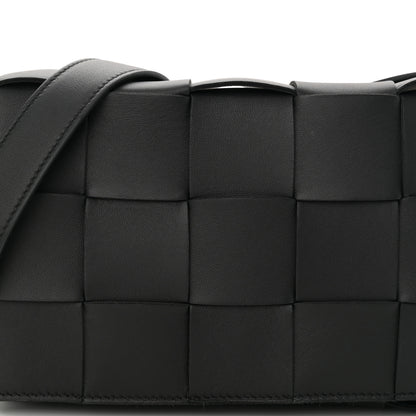 Bottega Veneta Lambskin Maxi Intrecciato Cassette Crossbody Bag Black 8 of 10
