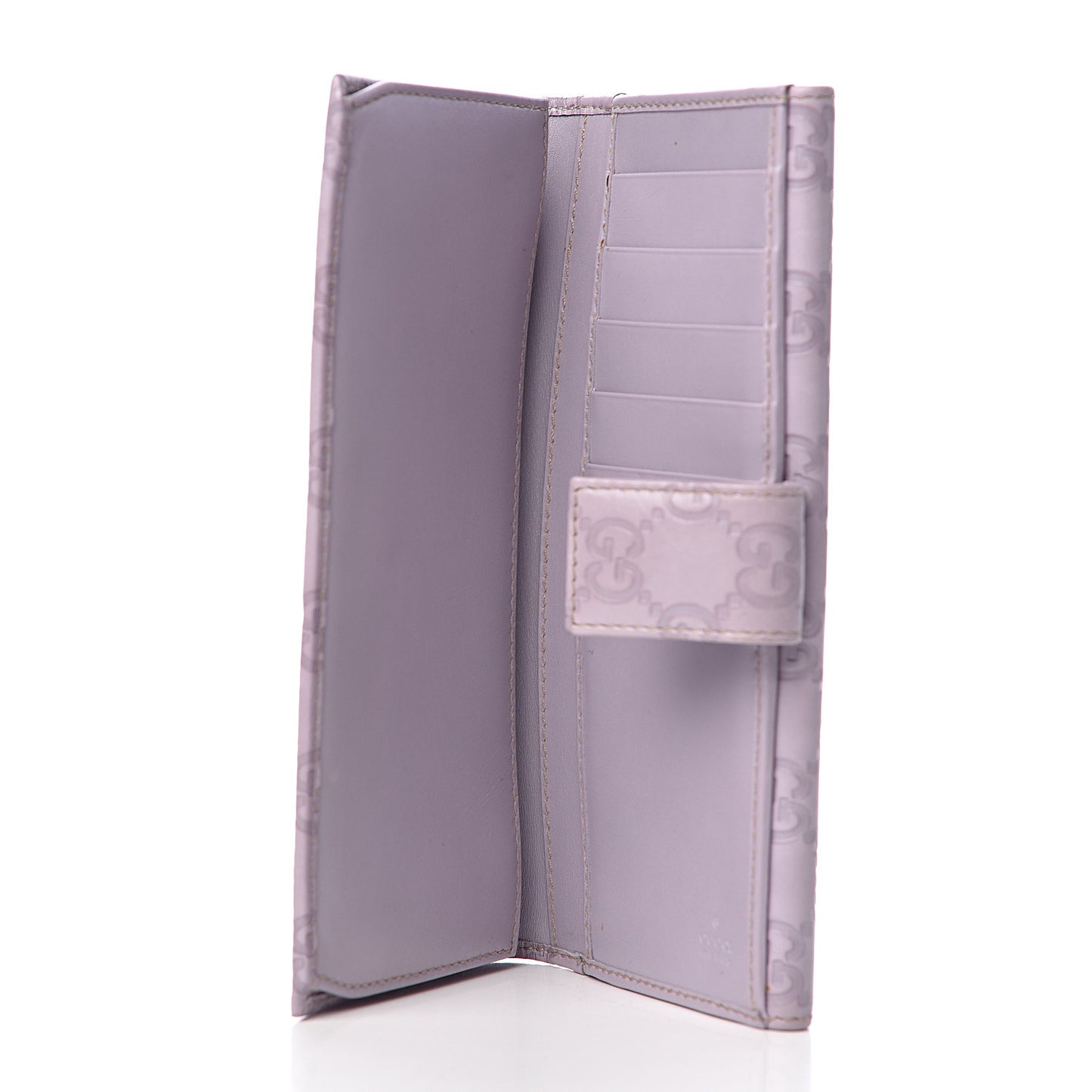 Guccissima Metal Bar Continental Wallet Lavender