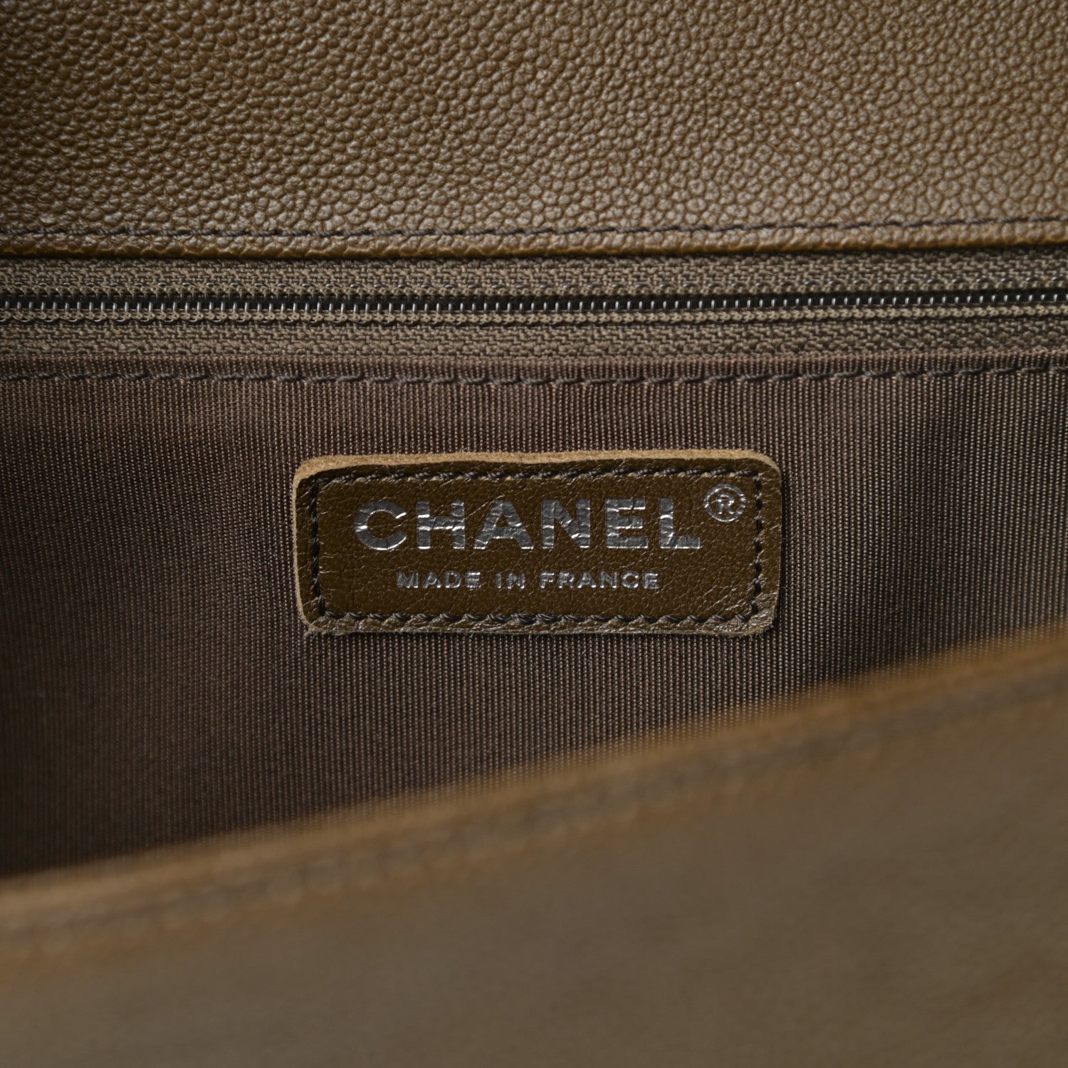 Chanel Caviar Quilted New Medium Boy Flap Khaki 6 of 16