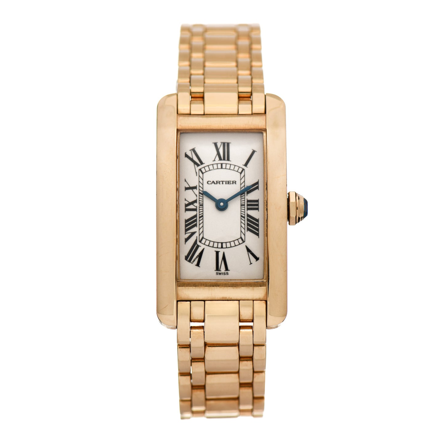 18K Yellow Gold 19mm Tank Americaine Quartz Watch