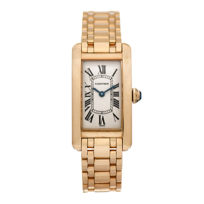 Cartier 18K Yellow Gold 19mm Tank Americaine Quartz Watch 1 of 7