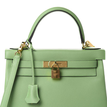 Hermes Evercolor Kelly Retourne 28 Vert Criquet 10 of 11